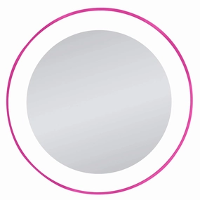 Zadro Compact 10X Magnification LED Lighted Suction Cup Mount Beauty Makeup Mirror, Pink